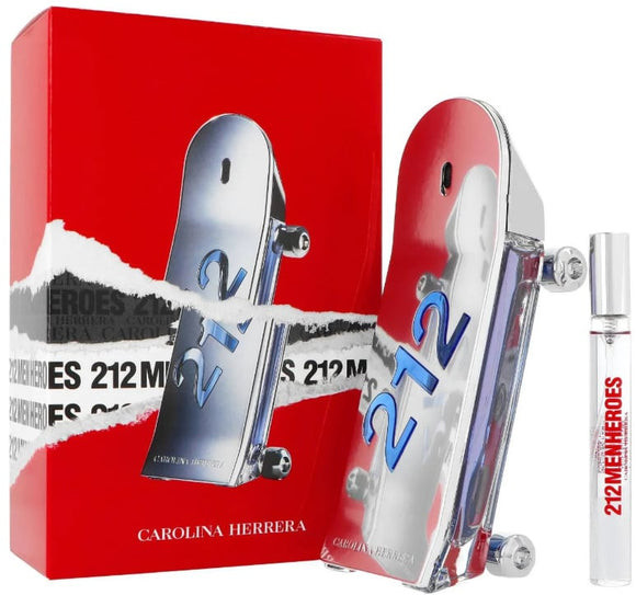 Carolina Herrera 212 Men Heroes Gift Set 90ml Edt + 10ml Edt