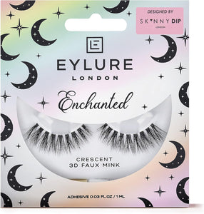 Eylure X Skinnydip Wimpernstreifen, Crescent Enchanted, 3D-Kunstnerz mit Kleber, wiederverwendbar
