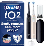 Oral B io2 Duo Electric toothbrush set balck & pink gum pressure sensor
