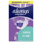 2 x Always Daily Panty Liners Pack Of 40 Normal Comfort Protect Odour Control