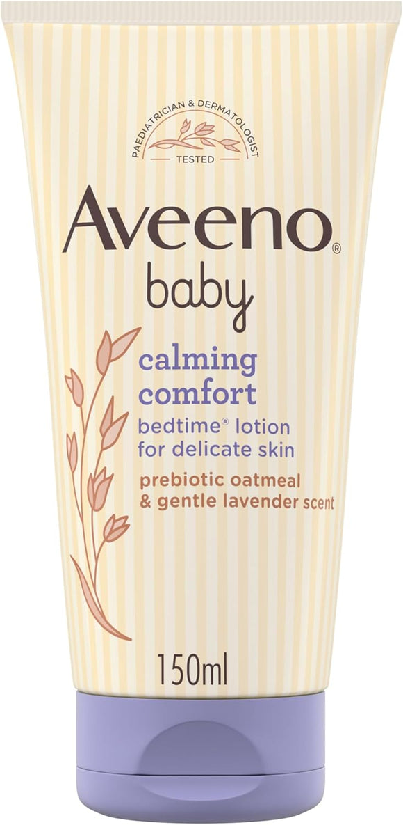 Aveeno Baby Calming Comfort Bedtime Lotion For Delicate Baby Skin Prebiotic Oatmeal
