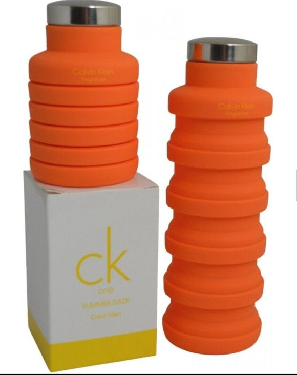 CK One Calvin Klein Summer Daze Collapsible Orange Water Bottle