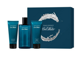 Davidoff Cool Water perfume set with bottle, lotion, and packaging on a white background