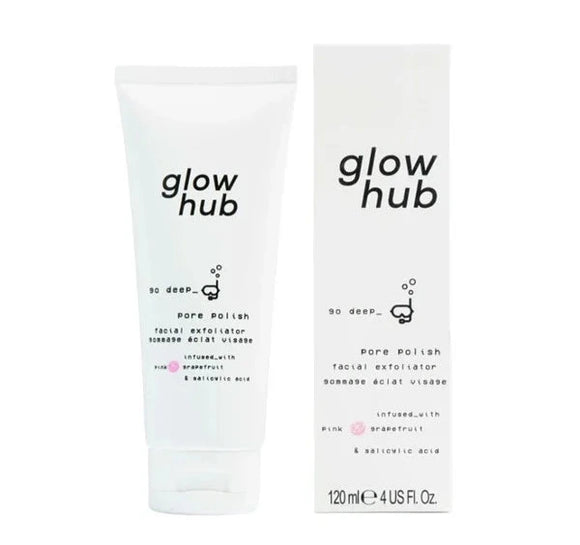 Glow Hub Pore Polish Facial Exfoliator Infused With Pink Grapefruit 120ml
