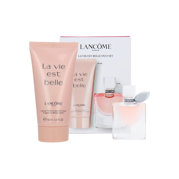 Lancome La Vie Belle Duo Gift Set 4ml Mini Perfume + 50ml Body Lotion