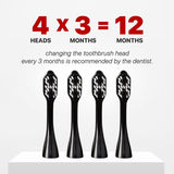 LG Reach Dual Sonic Electric Toothbrush Red / Black + 4 Toothbrush Heads