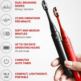 LG Reach Dual Sonic Electric Toothbrush Red / Black + 4 Toothbrush Heads