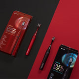LG Reach Dual Sonic Electric Toothbrush Red / Black + 4 Toothbrush Heads