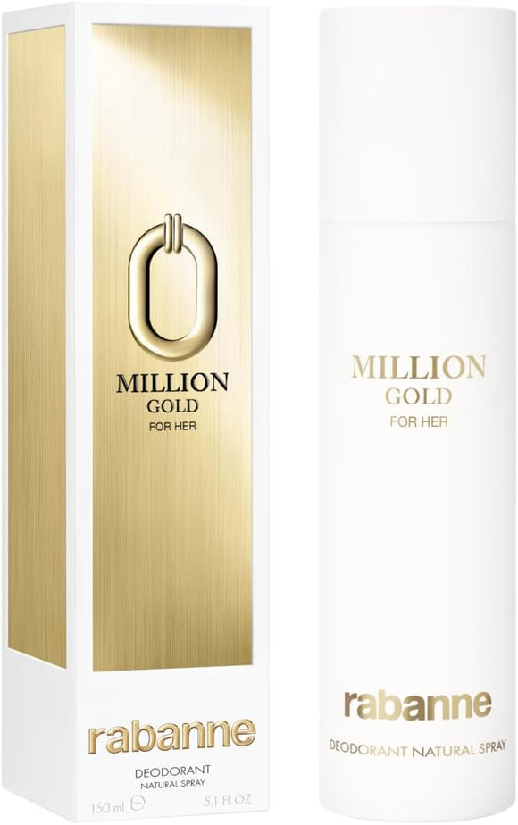 Paco Rabanne Million Gold For Her Womens Deodorant 150ml