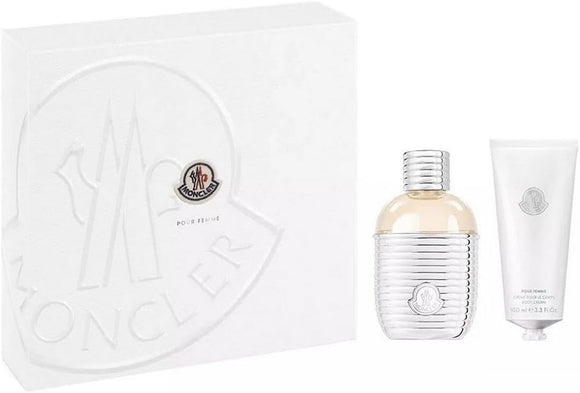 Moncler Pour Femme Womens Gift Set 60ml Edp + 100ml Body Cream