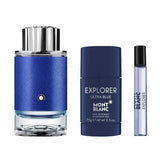 Montblanc Explorer Ultra Blue Mens Gift Set 100ml Edp + 7.5ml Edp + 75ml Deodorant Stick