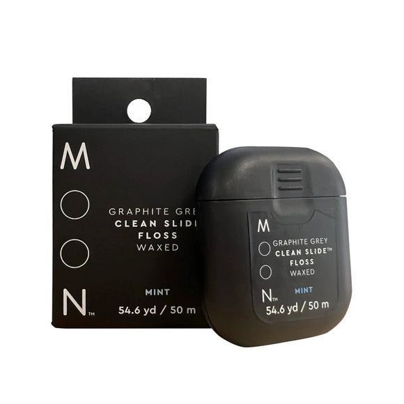 Moon Graphite Grey Clean Slide Premium Floss Waxed - Mint 50m