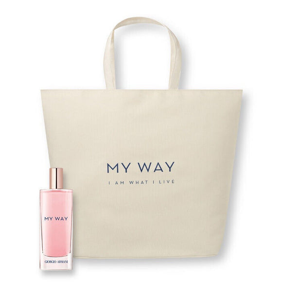 Armani My Way 15ml Edp Womens Perfume + Armani My Way Tote Bag