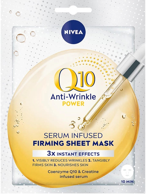 Nivea Q10 Anti Wrinkle Power Serum Infused Firming Sheet Mask