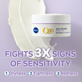 Nivea Q10 Anti Wrinkle Sensitive Firming Day Cream 50ml Fragrance Free