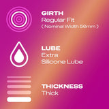 Durex Condoms Pleasure Me Dotted & Ribbed Regular Fit Condoms - Pack Of 6