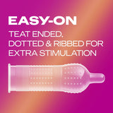 Durex Condoms Pleasure Me Dotted & Ribbed Regular Fit Condoms - Pack Of 6