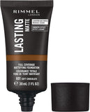 Rimmel Lasting Full Coverage Matte Foundation Soft Chocolate 30ml