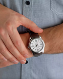 Casio Men's Brown Genuine Leather Strap Watch