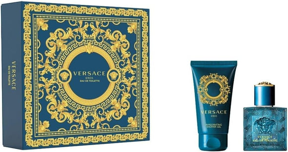 Versace Eros Mens Gift Set 30ml Edt + 50ml Shower Gel