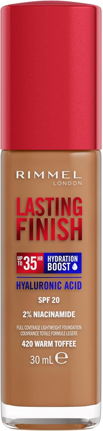 Rimmel Long Lasting Finish Foundation Up To 35 Hours Spf 20 - 420 Warm Toffee