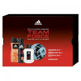 Adidas Team Force Mens Perfume Gift Set 100ml Edt+ 250ml Shower Gel + 150ml Deodorant Spray + Mini Football
