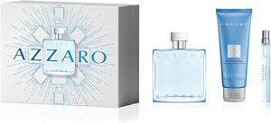 Azzaro Chrome Men's Perfume Gift Set 100ml Edt + 10ml Edt + 75ml Showergel