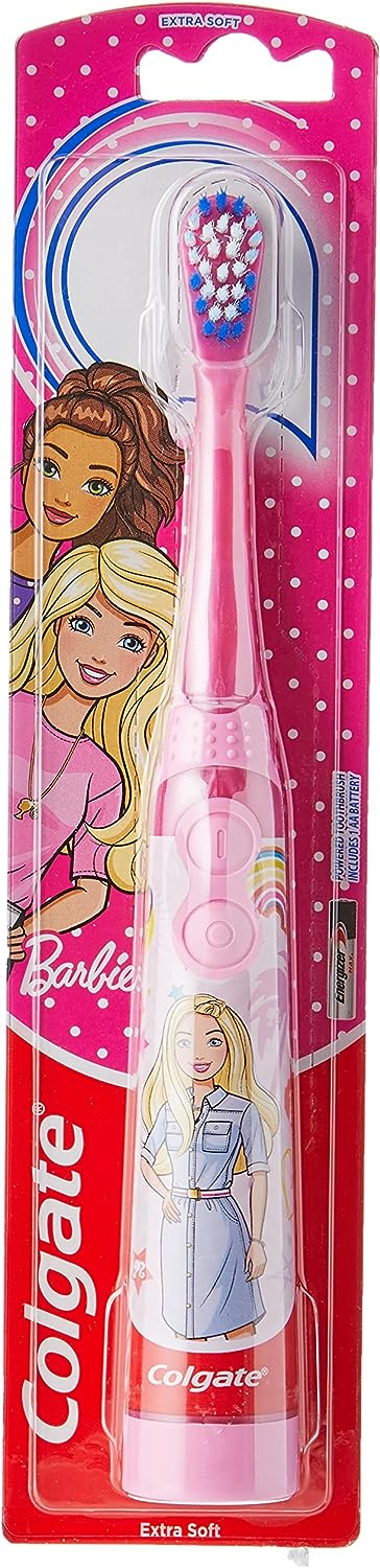 Barbie Kids Electric Battery Powered Toothbrush By Colgate - Extra Soft Bristles