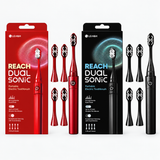 LG Reach Dual Sonic Electric Toothbrush Red / Black + 4 Toothbrush Heads