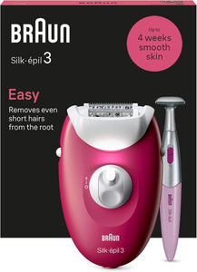 Braun Hair Removal Silk Epilator 3 + Bikini Trimmer Set