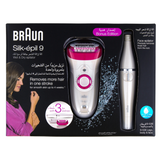 Braun Silk Epil 9 Bonus Edition Wet & Dry Epilator + Face Epilator