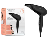 Carmen Hair Dryer With Concentrator Nozzle 3 Heat Levels & 2 Speeds 2200 Watts
