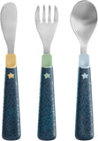 Tommee Tippee Stainless Steel 1st Cutlery Set 3 Piece 12m+ Rounded Edges