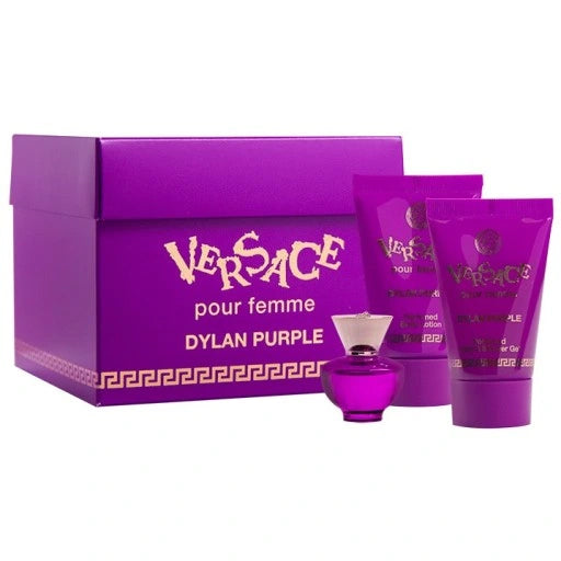 Versace Dylan Purple Femme Mini 5ml Edt + 25ml Shower Gel + 25ml Body Lotion
