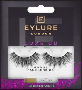 Eylure Luxe 6d Mogul Faux Mink Eyelashes With Adhesive