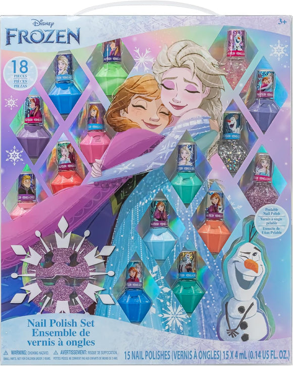 Disney Frozen Kids 18 Piece Peelable Nail Polish Gift Set
