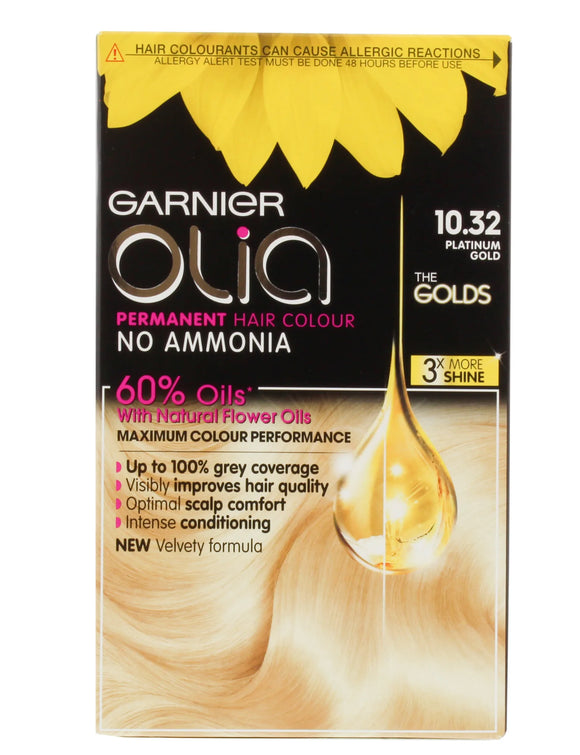 Garnier Olia Permanent Hair Colour Hair Dye 10.32 Platinum Gold