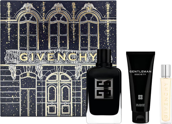 Givenchy Gentleman Society Extreme Gift Set 100ml Edp + 75ml Shower Gel + 12.5ml Edp Travel Spray