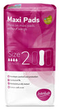 2 x Interlude Press On Maxi Pads Without Wings 20 Pads Cotton Soft Cover - Size 2