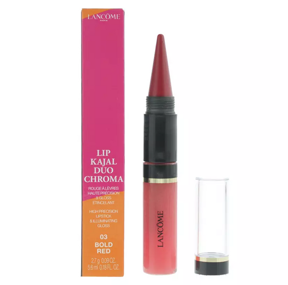 Lancome Lip Kajal Duo Chroma Precision Lipstick & Illuminating Gloss - Bold Red