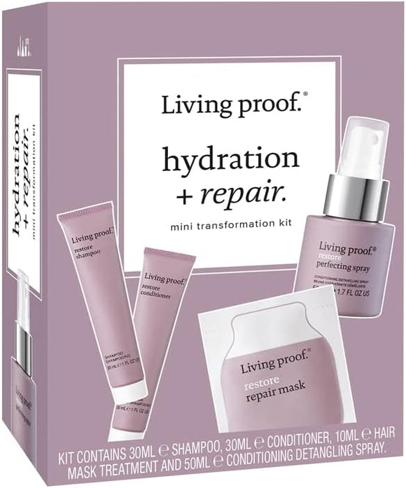 Living Proof Hair Transformaton Kit Hydration & Repair 4 Piece Mini Giftset