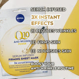 Nivea Q10 Anti Wrinkle Power Serum Infused Firming Sheet Mask