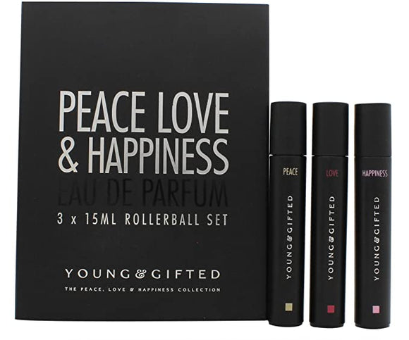 Peace Love & Happiness Gift Set 3 X 15ml Rollerball