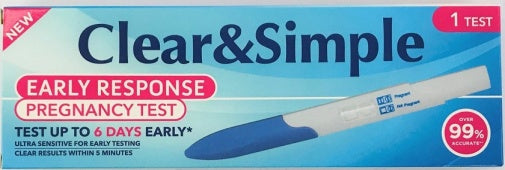 Clear & Simple 6 Days Early Response Pregnancy Test 5 Minute Results