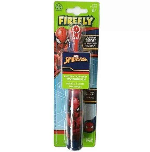 Spiderman Kids Battery Powered Toothbrush Vibrating 6+ - Soft Bristles