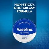 3 X Vaseline Original Lip Therapy Soothes Dry Lips 20g