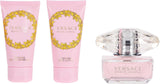 Versace Bright Crystal Geschenkset 50 ml EdT + 50 ml Duschgel + 50 ml Körperlotion 