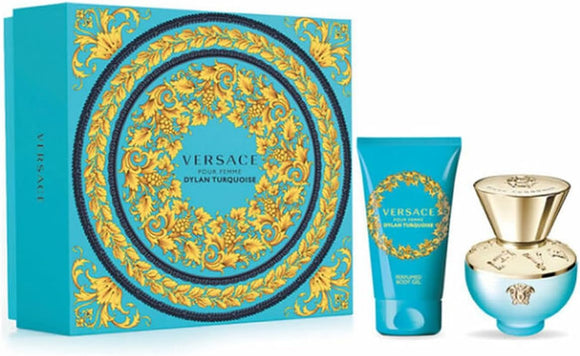 Versace Pour Femme Dylan Turquoise Gift Set 30ml Edt + 50ml Perfumed Body Gel