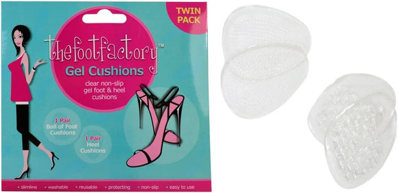 The Foot Factory Gel Foot And Heel Cushions Twin Pack