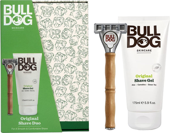 Bulldog Mens Skincare Original Shave Duo Gift Set Razor + 175ml Shave Gel